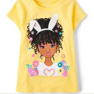 Children's Place Cute Bunny Girl Graphic Tee Size 7T - 8T